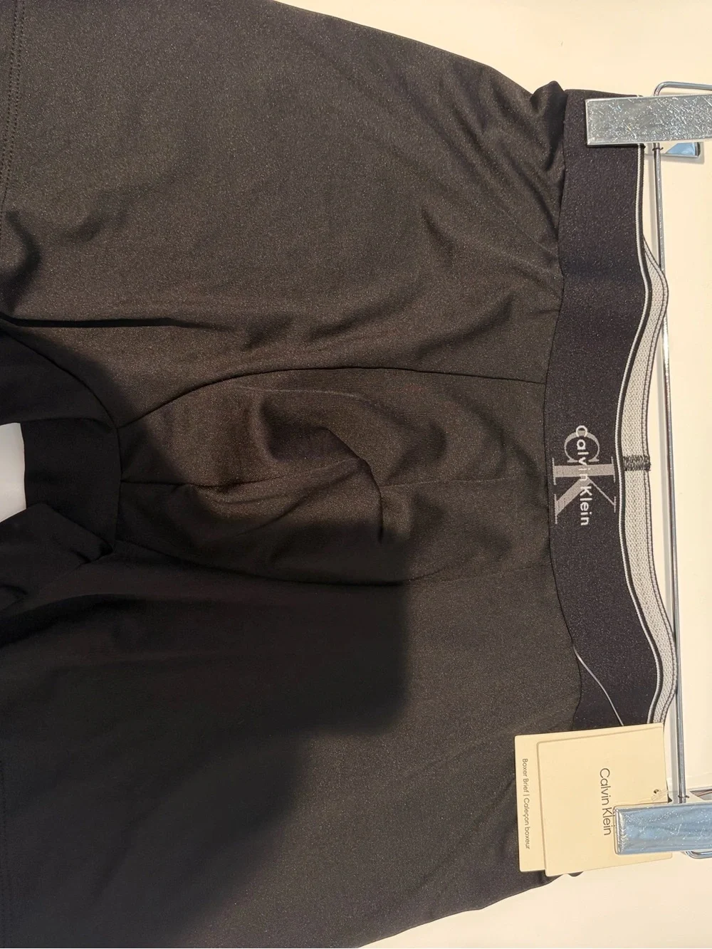 Calvin Klein black plain Stretch Boxer Briefs with Logo Waistband new